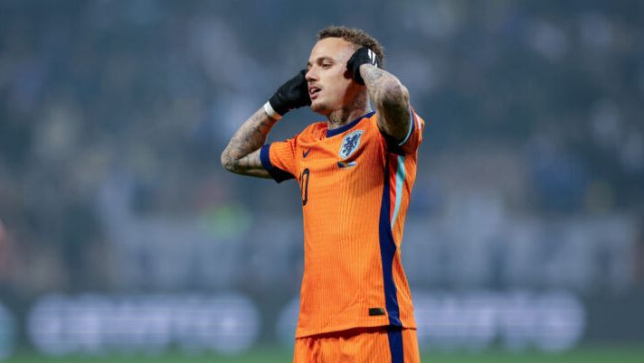 ZENICA, BOSNIA AND HERZEGOVINA - NOVEMBER 19: Noa Lang of Netherlands gestures during the UEFA Nations League 2024/25 League A Group A3 match between Bosnia and Herzegovina and Netherlands at Bilino Polje stadium on November 19, 2024 in Zenica, Bosnia and Herzegovina. (Photo by Srdjan Stevanovic/Getty Images) BREAKING – Il Napoli è a un passo da Noa Lang: operazione in chiusura - immagine 1