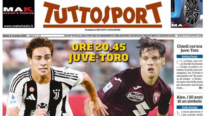 prima pagina tuttosport oggi