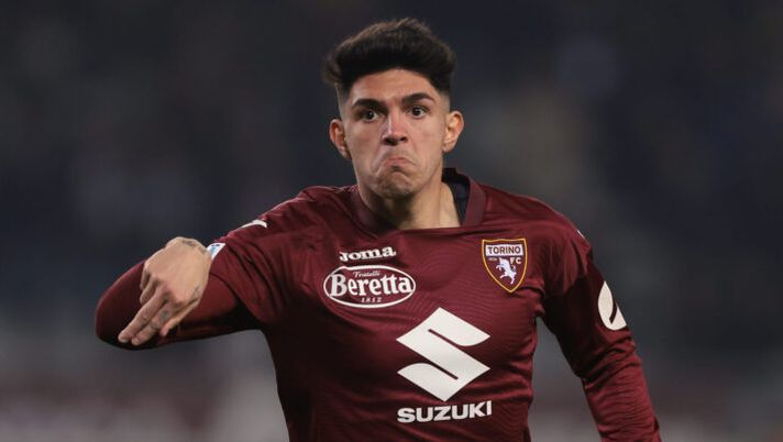TURIN, ITALY - FEBRUARY 16: Raoul Bellanova of Torino FC celebrates after scoring to give the side a 1-0 lead during the Serie A TIM match between Torino FC and US Lecce - Serie A TIM at Stadio Olimpico di Torino on February 16, 2024 in Turin, Italy. (Photo by Jonathan Moscrop/Getty Images) Bellanova: “Darò il massimo per rientrare tra i 26! Juric come un padre, Zapata…” - immagine 1