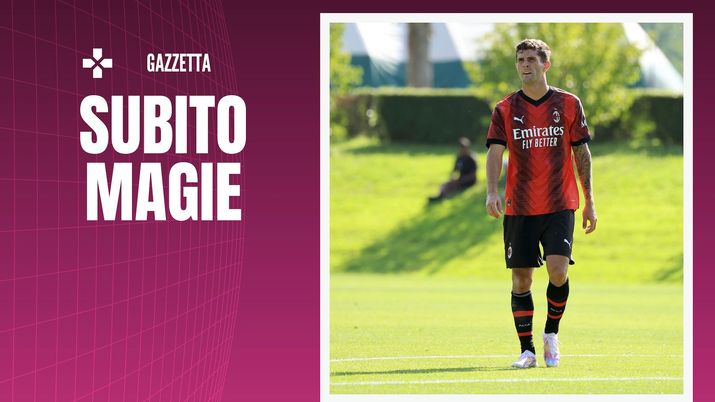Christian Pulisic AC Milan amichevole Milan-Lumezzane 7-0 precampionato 2023-2024