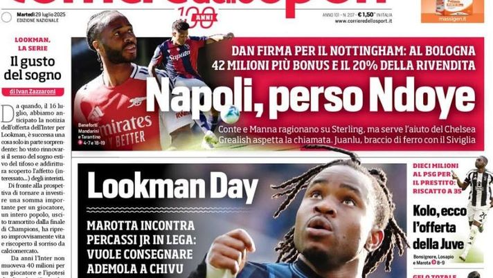 Il Napoli sui media: le prime pagine dei quotidiani di oggi- immagine 1