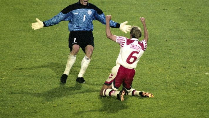 Peter Schmeichel, Danimarca, Euro1992 (Photo by Allsport/Getty Images/Hulton Archive) Peter Schmeichel, Danimarca, Euro1992