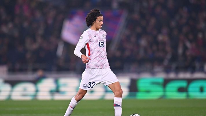 BOLOGNA, ITALY - NOVEMBER 27: Ayyoub Bouaddi of LOSC Lille during the UEFA Champions League 2024/25 League Phase MD5 match between Bologna FC 1909 and LOSC Lille at Stadio Renato Dall'Ara on November 27, 2024 in Bologna, Italy. (Photo by Alessandro Sabattini/Getty Images) bouaddi napoli