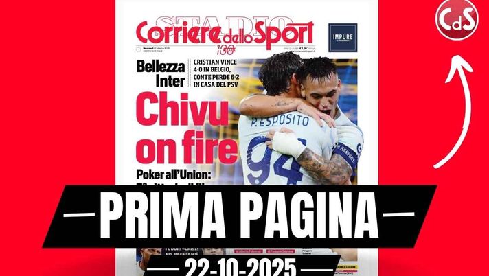 Prima pagina Corriere dello Sport: 'Caso Milan-Fiorentina, per l'AIA il rigore non c'era'