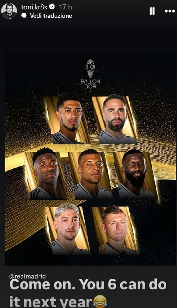 Storia Instagram Toni Kroos