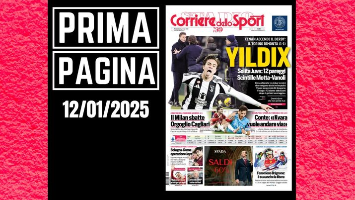 Prima pagina Corriere dello Sport: il Milan sbatte, orgoglio Cagliari