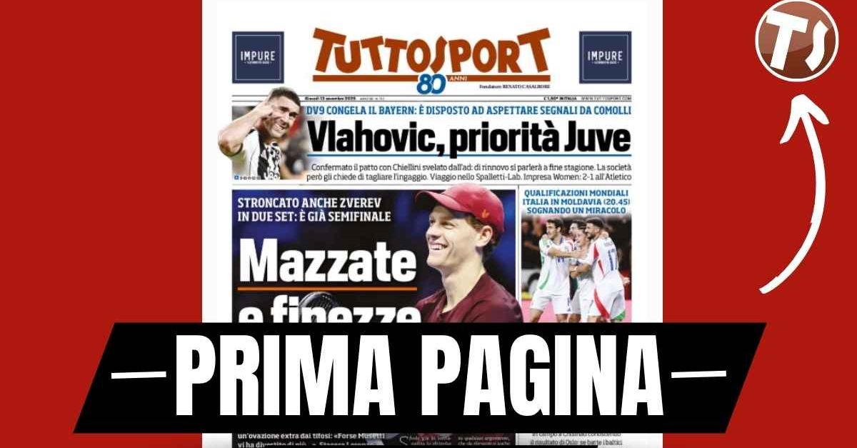 Prima pagina Tuttosport: “Vlahovic priorità alla Juventus” Prima pagina Tuttosport: “Vlahovic priorità alla Juventus”