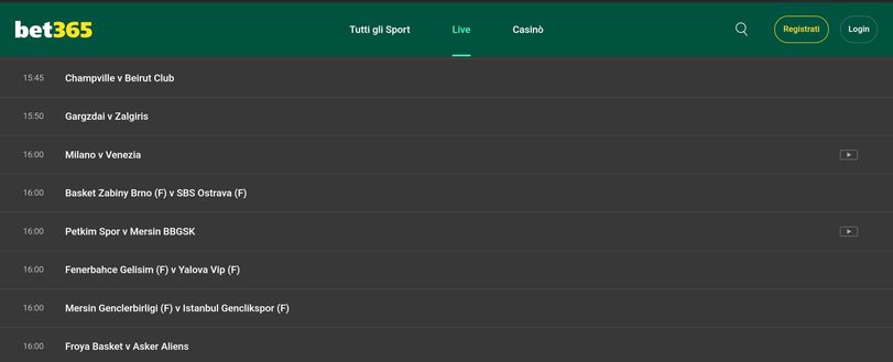 Milano-Venezia: Streaming Bet365 Streaming Olimpia Milano-Venezia: la Serie A di Basket in Diretta LIVE- immagine 2