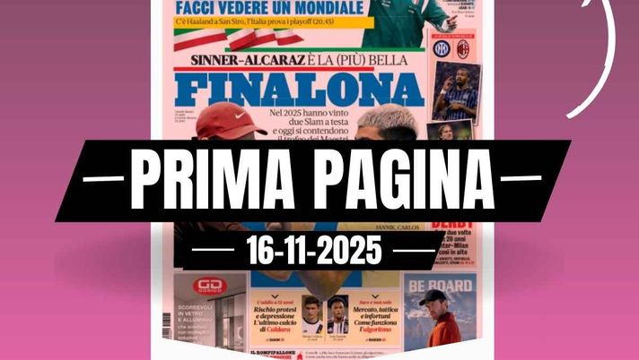 Prima pagina Gazzetta dello Sport, verso Inter-Milan: 'Cima derby'