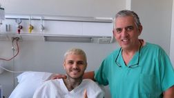 Icardi dopo l’intervento al ginocchio: “Grazie a chi mi ha curato. Torno presto”