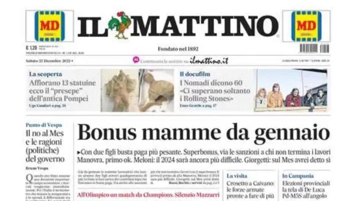 prima pagina il mattino