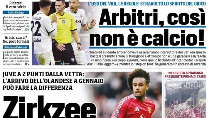 prima pagina tuttosport oggi