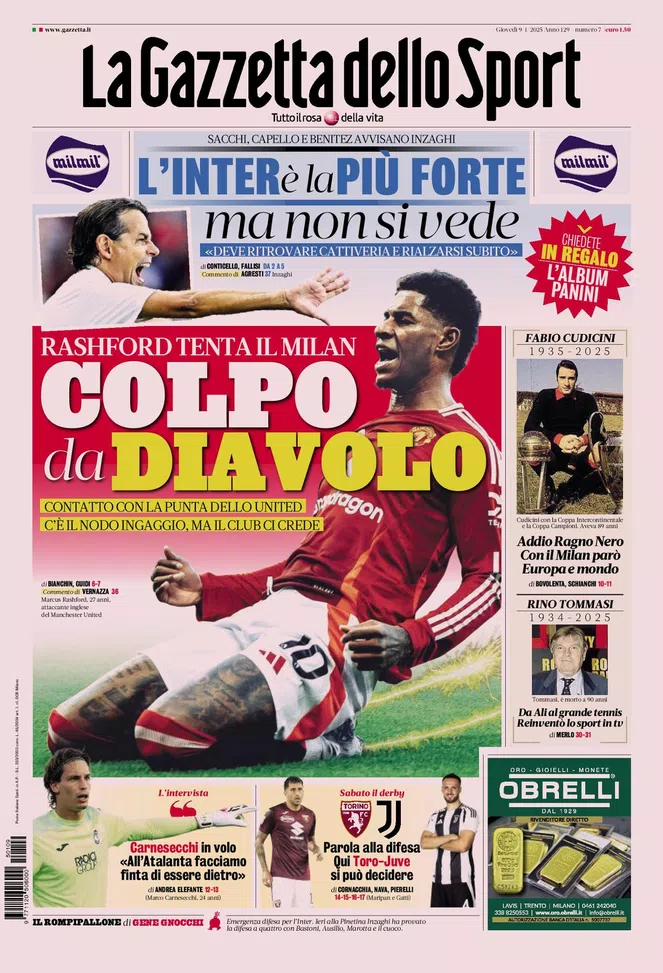 GAZZETTA DELLO SPORT 8 Novembre 1962 - Italie-Sienne 3-0 - Sormani Radice Coverciano