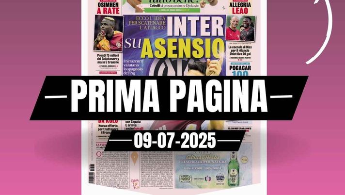 Prima pagina Gazzetta dello Sport: 'Allegri, coccole a Leao'