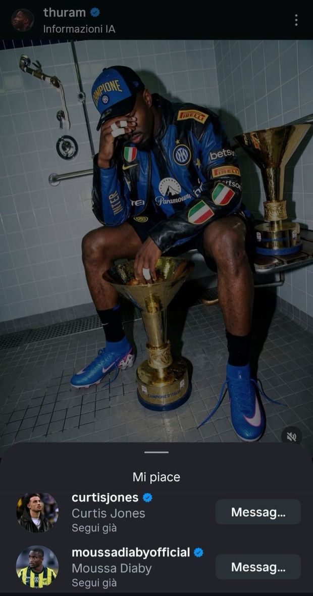 Inter, Thuram celebra l’ultimo trofeo come Kobe Bryant: arrivano due like ‘sospetti’- immagine 2