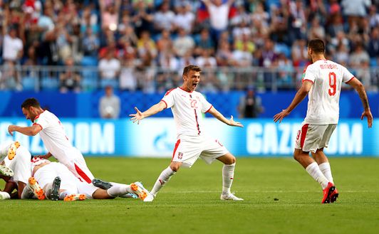 Adem Ljajic and Aleksandar Mitrovic durante il Mondiale in Russia del 2018. (Photo by Dean Mouhtaropoulos/Getty Images) Adem Ljajić, miracolo con il Novi Pazar: l’ex Roma porta il club in Europa League- immagine 2