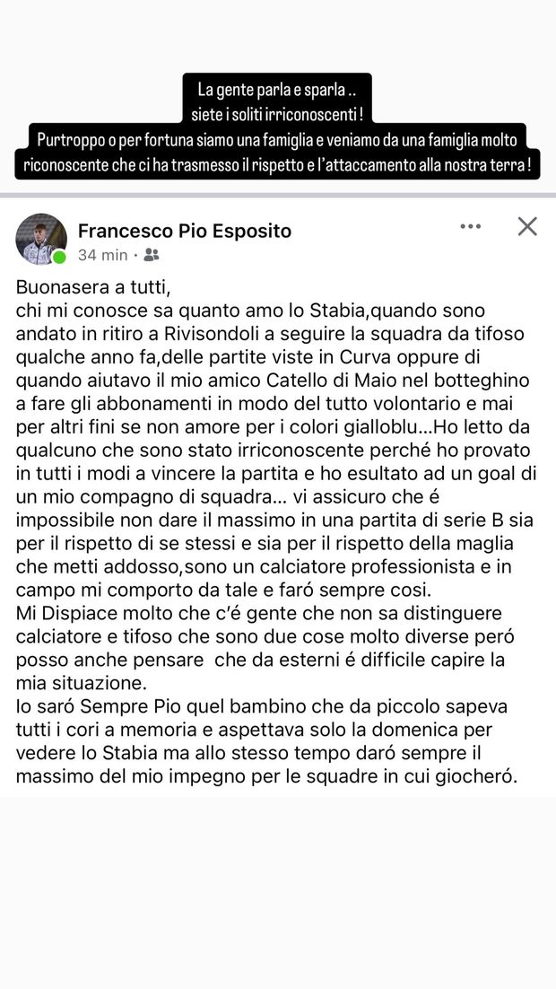 Lo sfogo di Pio Esposito: “Io devo rispetto alla maglia! A chi non sa distinguere dico…”- immagine 4