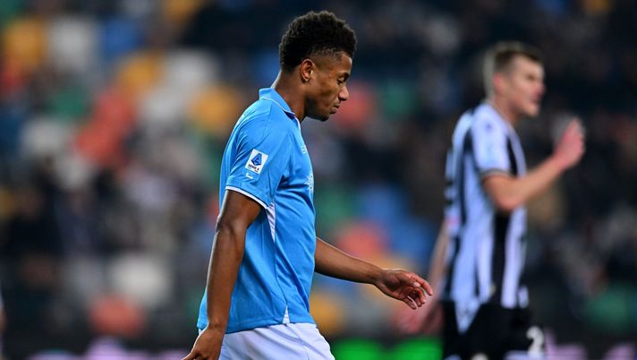 UDINE, ITALY - DECEMBER 14: David Neres of Napoli during the Serie A match between Udinese and Napoli at Stadio Friuli on December 14, 2024 in Udine, Italy. (Photo by Alessandro Sabattini/Getty Images) Napoli in svantaggio per la sesta volta, il clamoroso dato negativo degli azzurri - immagine 1