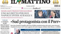 PRIMA PAGINA IL MATTINO OGGI: “Uno scudetto per due, Napoli e Inter ai raggi X”