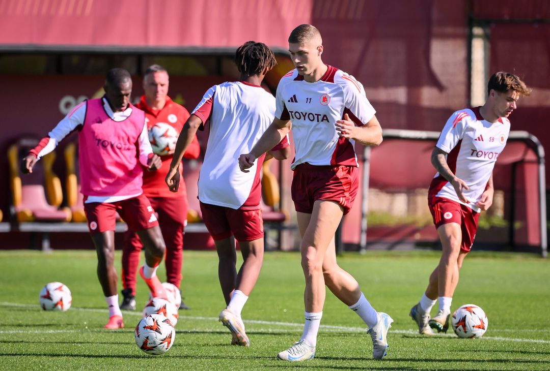 Trigoria, la rifinitura alla vigilia della gara contro l’Union SG – FOTO GALLERY - immagine 19