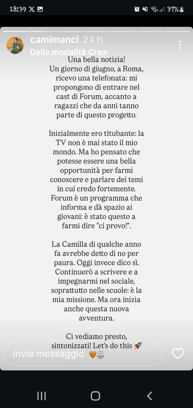 Camilla Mancini approda in tv: entra nel cast di Forum- immagine 2