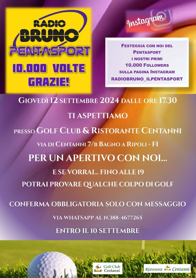 Aperitivo a colpi di golf con il Pentasport: stasera a Bagno a Ripoli- immagine 2