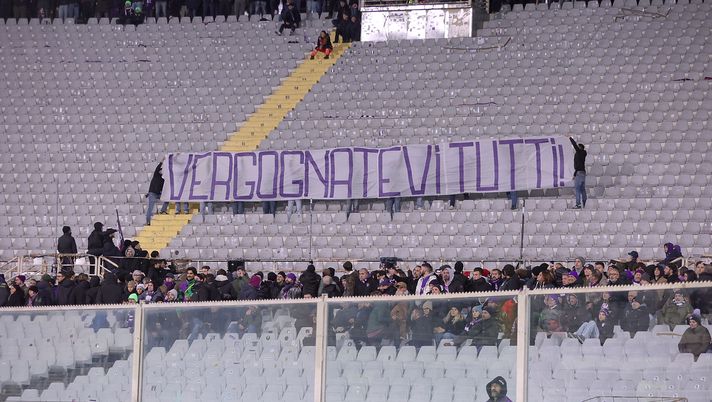 La Curva Fiesole entra al 20′ ed espone lo striscione: “Vergognatevi tutti” - immagine 1