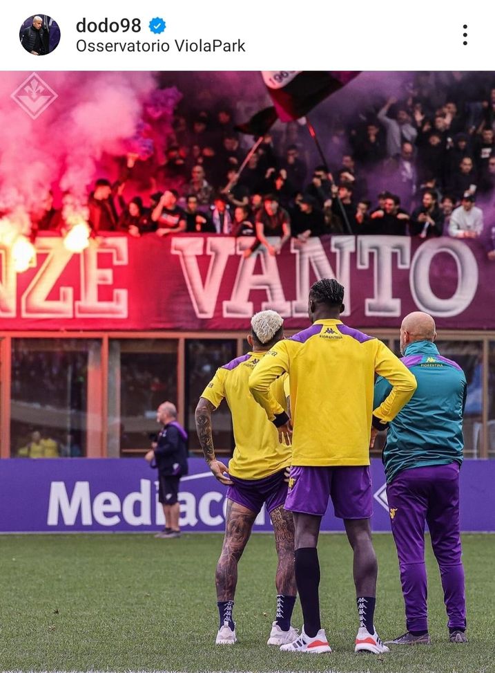 FOTO – Dodò e il tifo: “Con il tuo sostegno la Fiorentina sarà sempre forte”- immagine 2