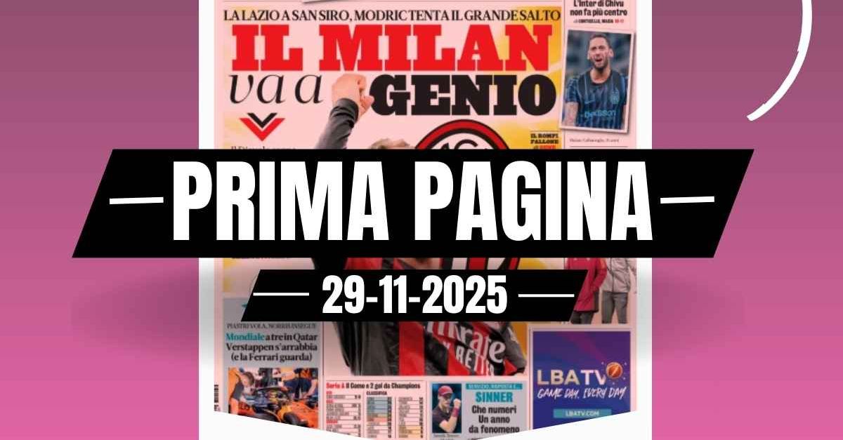 Prima pagina Gazzetta dello Sport: “Il Milan va a genio”