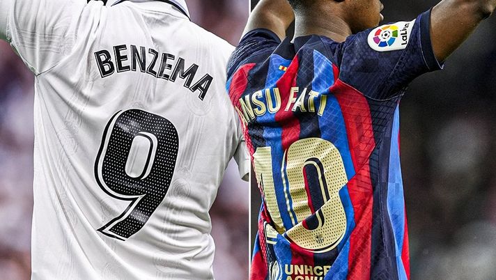 Liga, che strano Clásico: nessun numero 10 per il Barça e 9 per il Real Madrid! - immagine 1