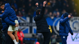 VIDEO / Atalanta-Inter, la gioia di Chivu al fischio finale: abbracci con Calha, Frattesi…