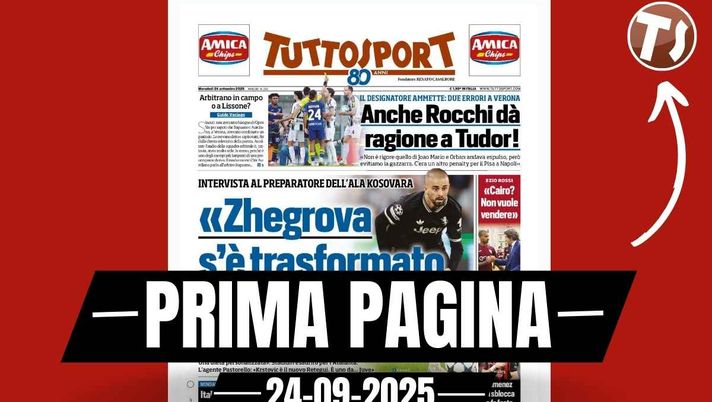 Prima pagina Tuttosport: 'Milan-Lecce 3-0, Giménez si sblocca e fa festa pure Nkunku'