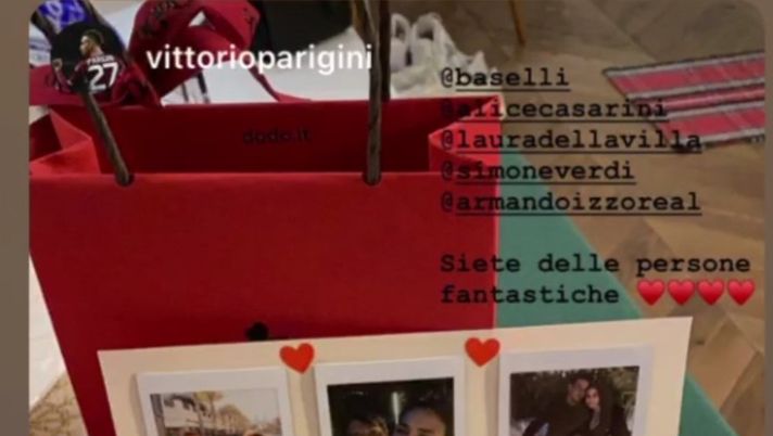 Il regalo di Izzo, Verdi e Baselli a Parigini: “In bocca al lupo Vitto!” - immagine 1