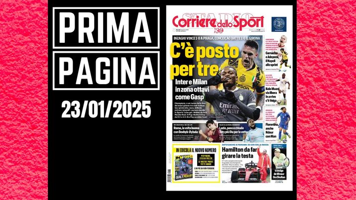 Prima Pagina Corriere dello Sport 23 gennaio Prima Pagina Corriere dello Sport 23 gennaio