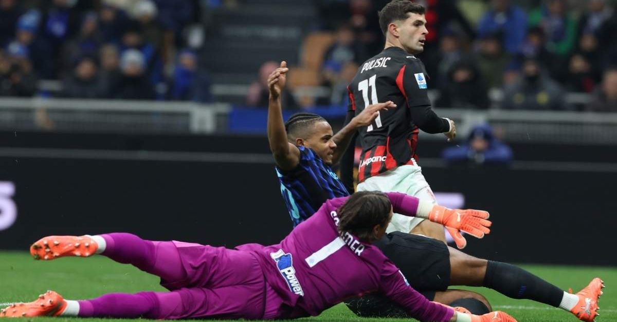 derby inter milan 0 1 90 pulisic gol vittoria milano 232 rossonera serie a news