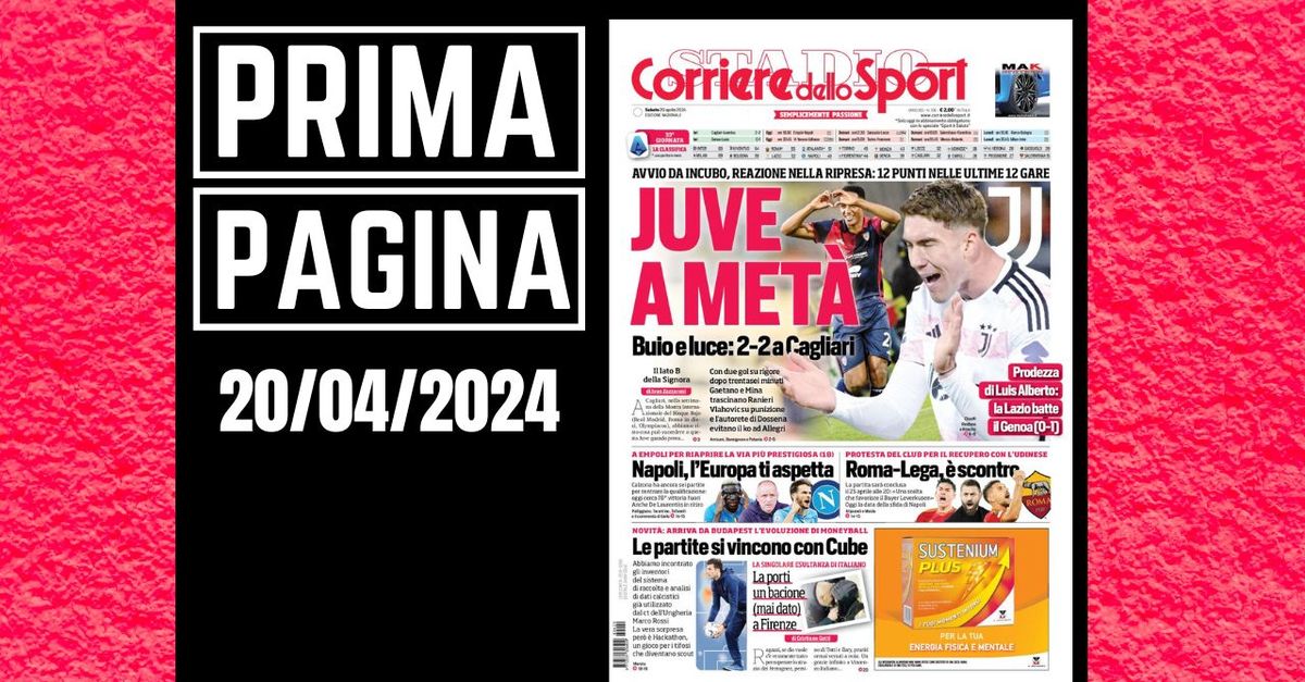 Prima pagina Corriere dello Sport: “Juventus a metà”