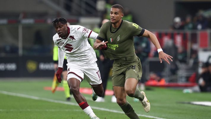 Singo e Thiaw, calciatori di Torino e Milan (getty images)