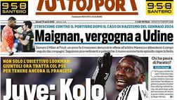 PRIMA PAGINA TUTTOSPORT OGGI: “Juve: Kolo riMuani!”