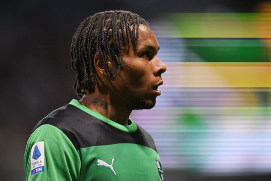 REGGIO NELL'EMILIA, ITALY - APRIL 03: Armand Lauriente of Stuttgart reacts during the Serie A match between US Sassuolo and Torino FC at Mapei Stadium - Citta' del Tricolore on April 03, 2023 in Reggio nell'Emilia, Italy. (Photo by Alessandro Sabattini/Getty Images)