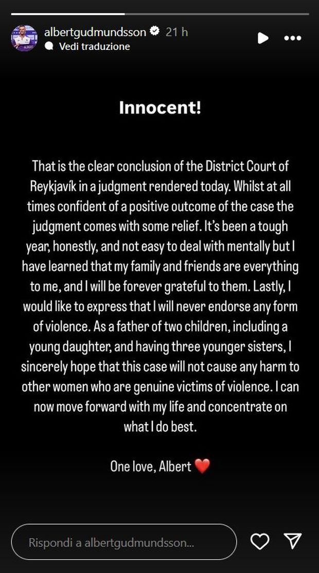 Instagram @albertgudmundsson  Gudmundsson: “È stato un anno duro, ora posso andare avanti con la mia vita”- immagine 2
