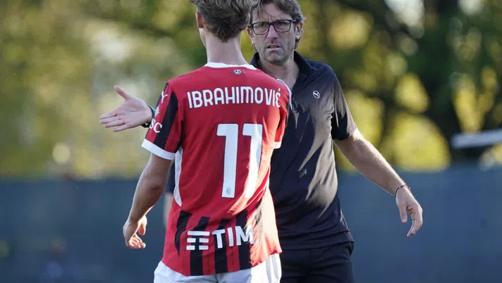 Maximilian Ibrahimovic, figlio di Zlatan Ibrahimovic e attaccante del Milan Primavera (Getty images)