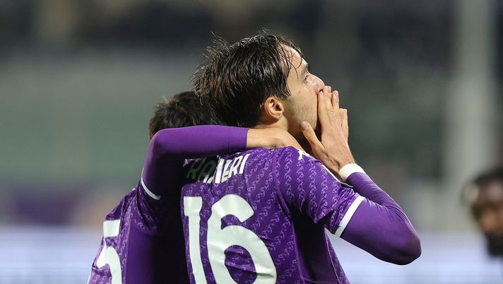 FLORENCE, ITALY - DECEMBER 29: Luca Ranieri of ACF Fiorentina celebrates after scoring a goal during the Serie A TIM match between ACF Fiorentina and Torino FC at Stadio Artemio Franchi on December 29, 2023 in Florence, Italy. (Photo by Gabriele Maltinti/Getty Images) Fiorentina-Torino 1-0, Ranieri: “Gioia immensa, siamo un bel gruppo” - immagine 1