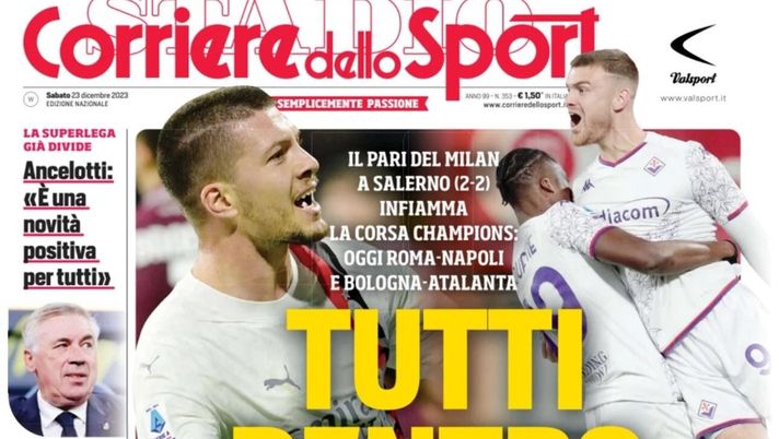 prima pagina corriere dello sport