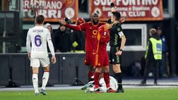 Lukaku espulso in Roma-Fiorentina: prima espulsione in 388 partite