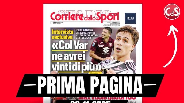 Prima pagina Corriere dello Sport: 'Allegri vuole quota 100 con il Milan'