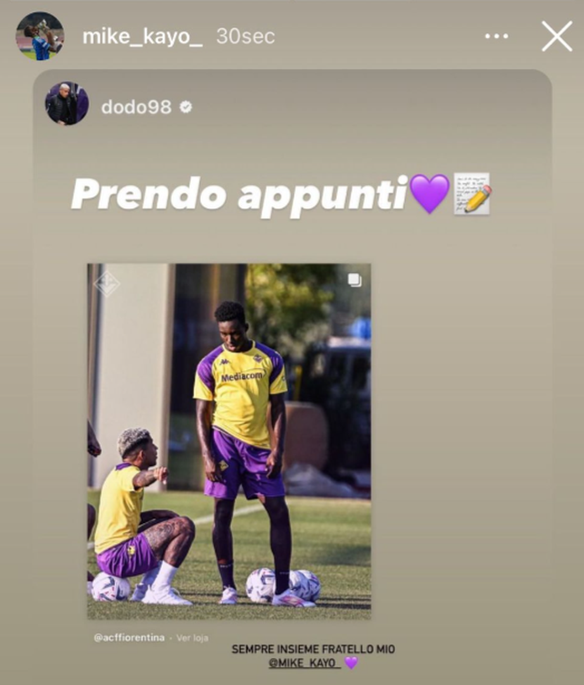 FOTO – Kayode si ‘ispira’ a Dodò: “Prendo appunti”- immagine 2