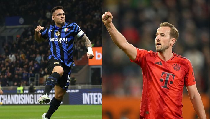 Kane contro Lautaro in Bayern Monaco-Inter