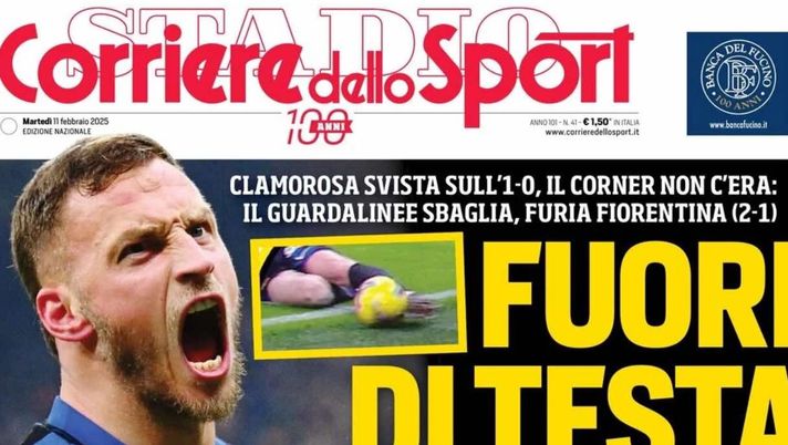 prima pagina corriere dello sport oggi