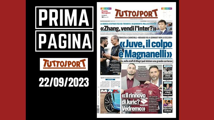 Prima pagina Tuttosport: 'Juve il colpo è Magnanelli'