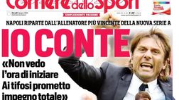 PRIMA PAGINA CORRIERE DELLO SPORT OGGI: “Napoli riparte dall’allenatore più vincente della nuova Serie A”